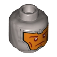 Lego hlava, stříbrná (6129606)